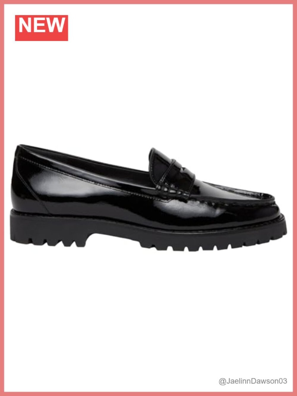 Women's Leather Lug Sole Loafer Flat Slip-On Comfort Shoe
